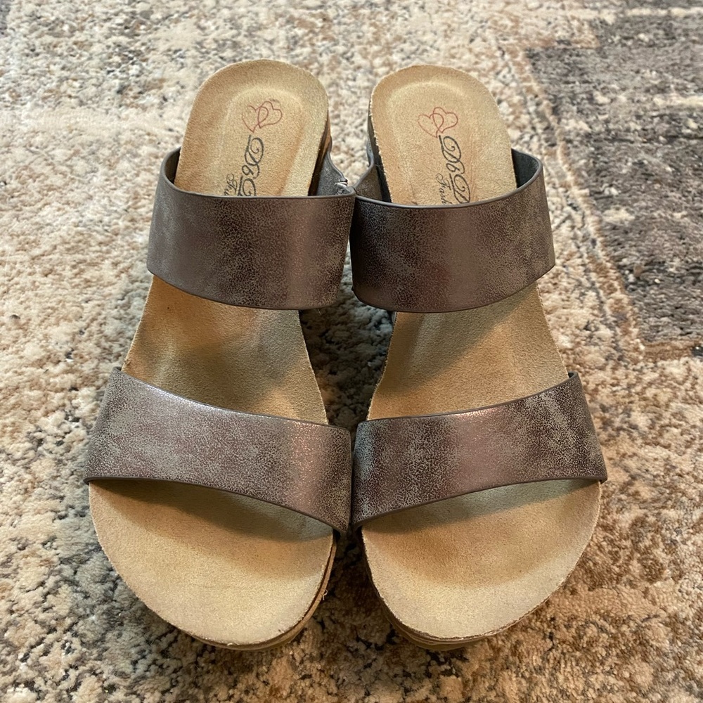 Silver Platform Wedges